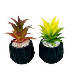 Matt Black Tri Texture Pots Planter