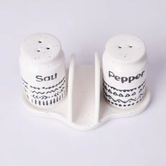 Ceramic Salt Pepper Container Set With Tray