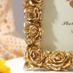 Gold Antique Roses Border Photo Frame