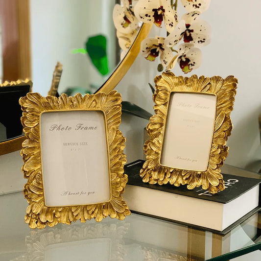 Resin Gold Photo Frame (2 Pcs)