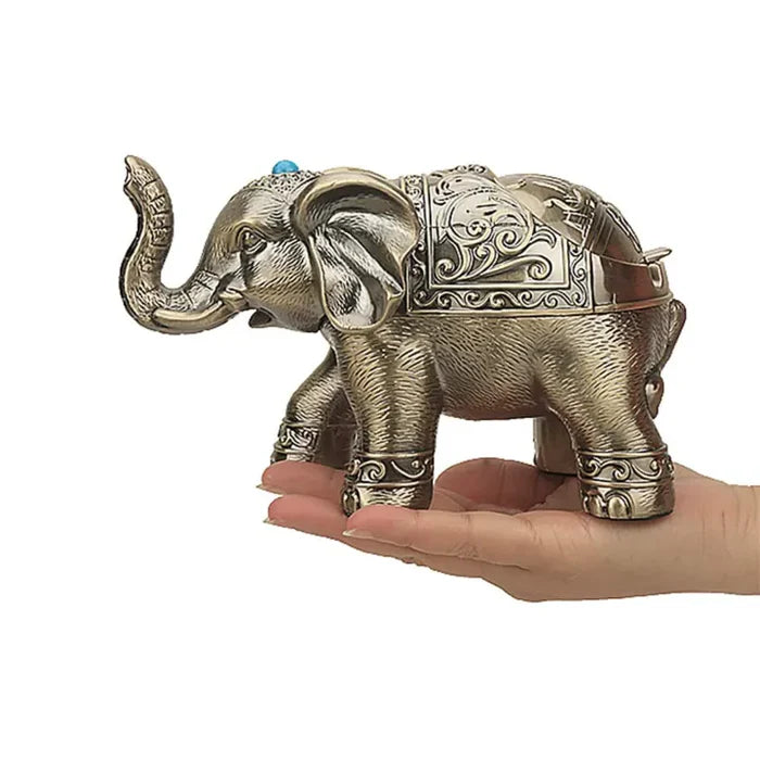 Metallic Elephant Ashtray For Home