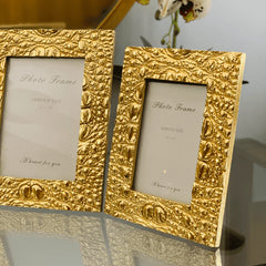 Resin Luxurious Gold Photo Frame (2 Pcs)