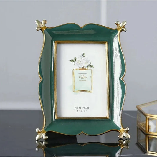 Ceramic Golden Photo Picture Frame