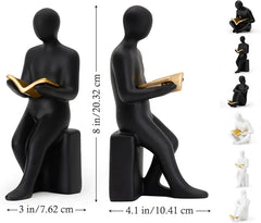 Reading Book Thinker Statue For Study