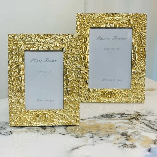 Resin Luxurious Gold Photo Frame (2 Pcs)