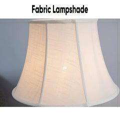 Chinese Table Lamp Vintage Bedside Lamp With Fabric Shade