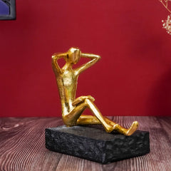 Gold Reading And Thinking Sculptures Bookend