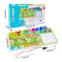 Wooden Multi-functional Traffic Model Logarithmic Board