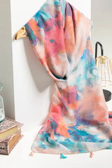 Multicolored Slub Lawn Printed Scarves SCF-43048