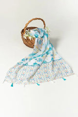 Slub Lawn Printed Scarf