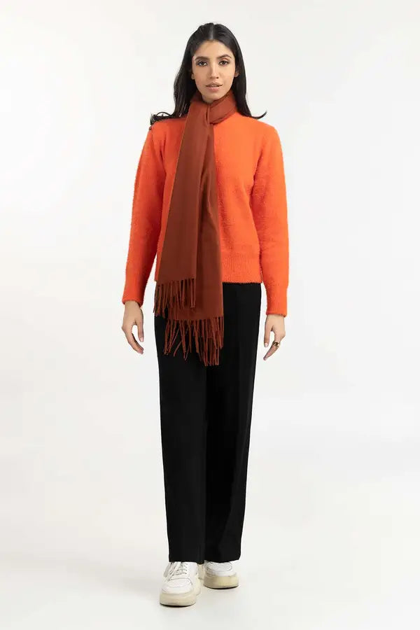 Rust Polyester Scarf