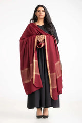 Maroon Blended Zari Shawl