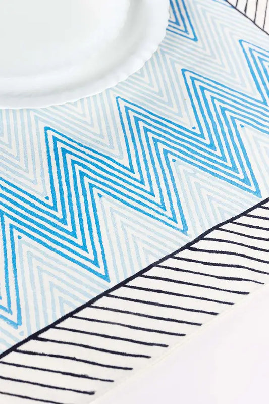 SS22 Aquamarine Block Printed Place Mat