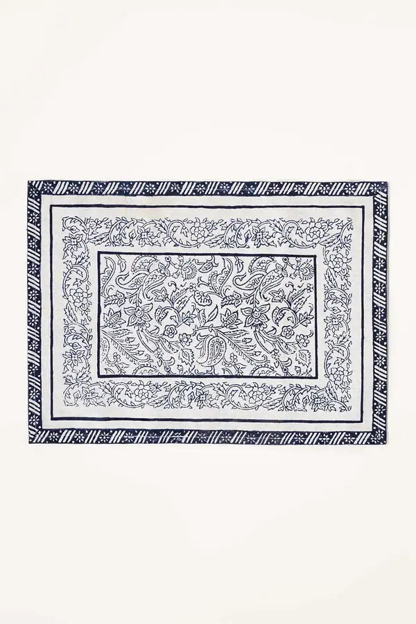 SS22 Ink Blue Block Printed Place Mat