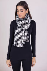 Checkered Knitted Shawl