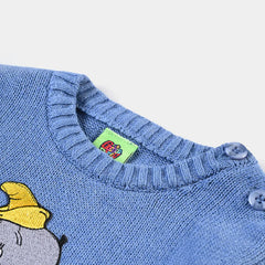 INFANT BOYS COTTON SWEATER LITTLE ELEPHANT