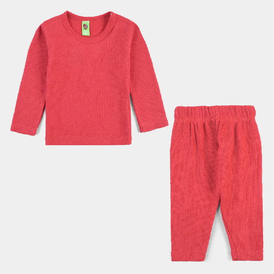 INFANT UNISEX THERMAL RED INNER WEAR-RED